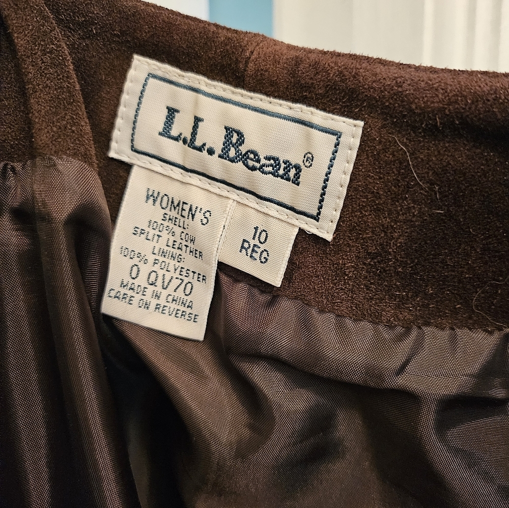 Brown genuine suede pencil skirt Size 10 - Picture 5 of 6